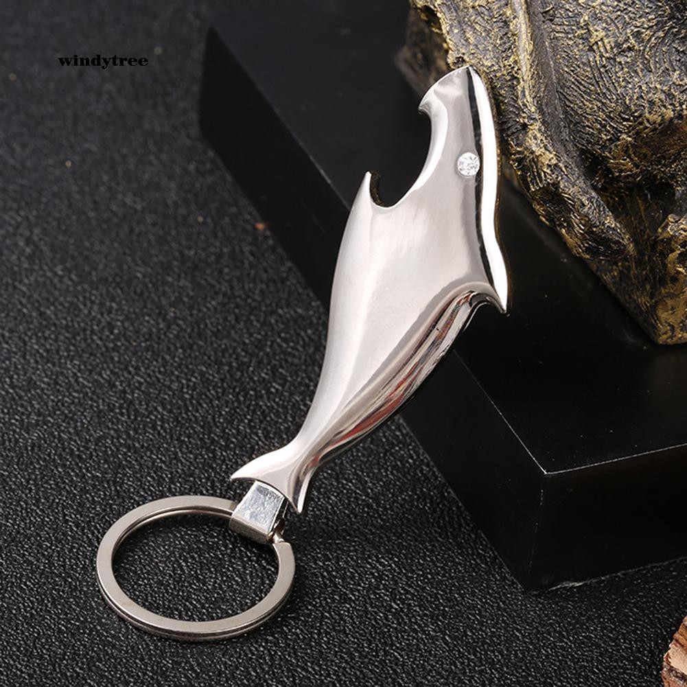 Móc Khóa Kèm Đồ Khui Nắp Chai Hình Cá Mập Sáng Tạo