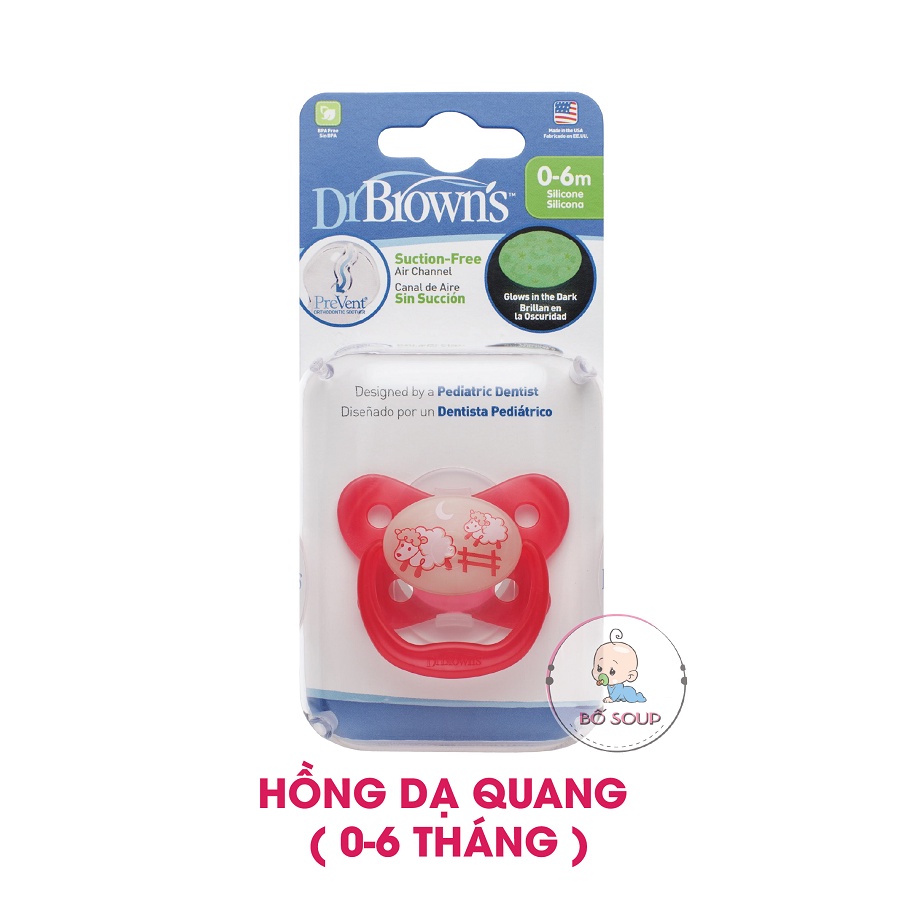 Ti giả chỉnh nha Dr.Brown's cho bé không chứa BPA Shop Bố Soup