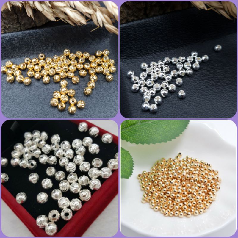 1 viên bi bạc/ bạc mạ vàng cao cấp