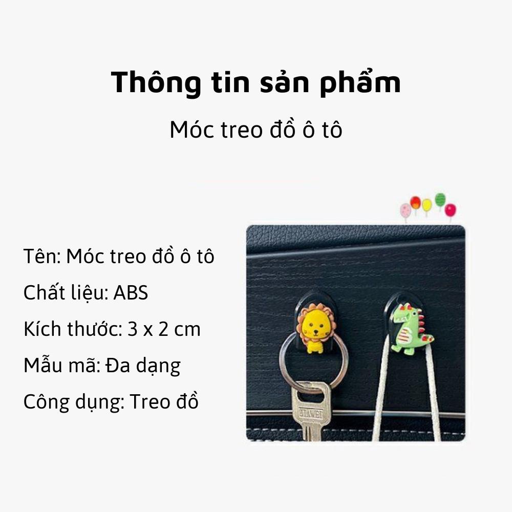PVN50363 Móc treo đồ xe hơi tự dính hình thú dễ thương móc treo chìa khóa ô tô Giá Rẻ