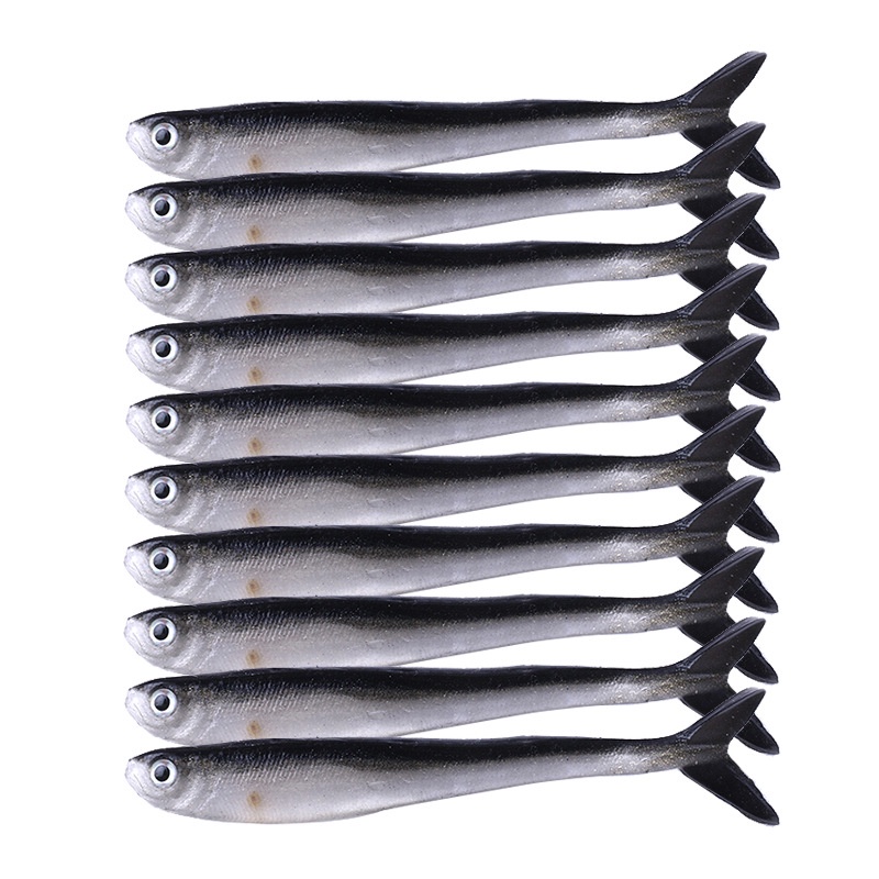 Mồi Câu Cá Giả Mềm 3D Hai Màu Nhỏ Gọn Phù Hợp Với Câu Cá Bass Mandarin Fish, Vvc.