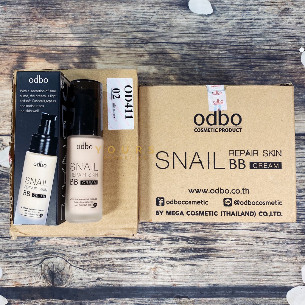 [Auth Thái] Kem Nền Ốc Sên Dưỡng Da Tông Sáng Odbo Snail Repair Skin OD411 No.02