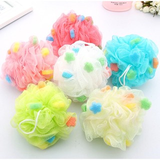 Bông tắm lưới kèm mút xốp tạo bọt nhiều màu BATHING FLOWER cao cấp (BTM05)