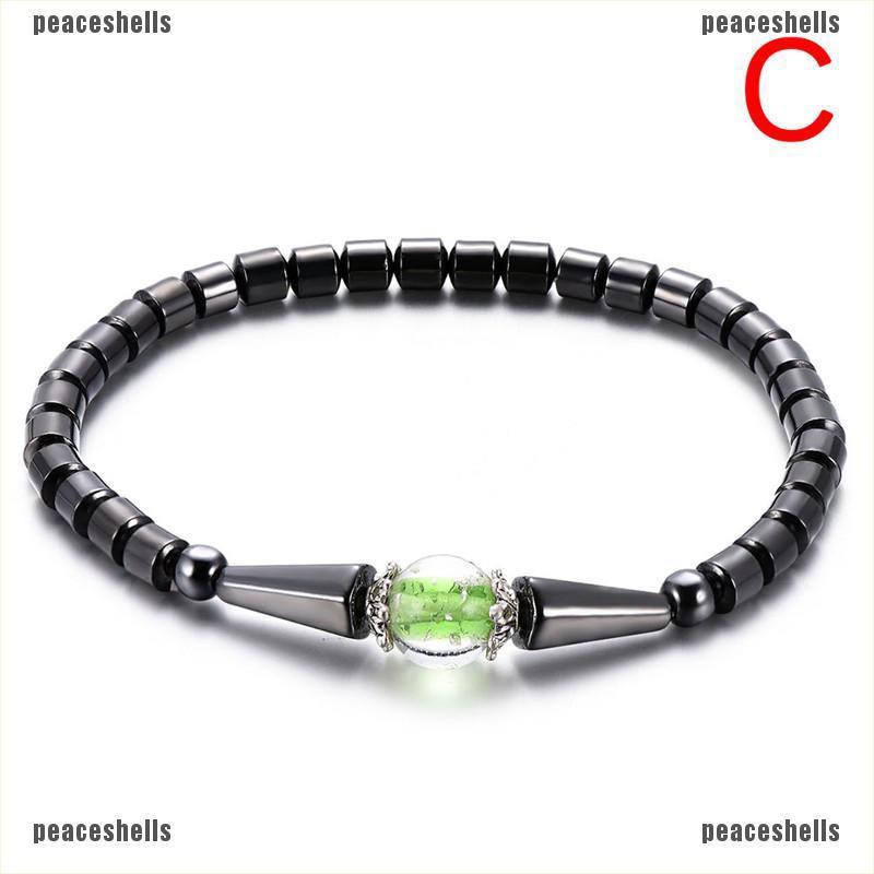 Lắc Chân Chuỗi Hạt Đá Đen Từ Tính Chăm Sóc Sức Khỏe Giảm Cân