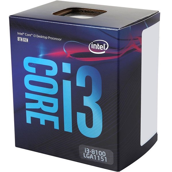 CPU Intel Core i3-8100 (3.6GHz,4 nhân,4 luồng,6MB Cache,65W) - Socket Intel LGA 1151-v2 95