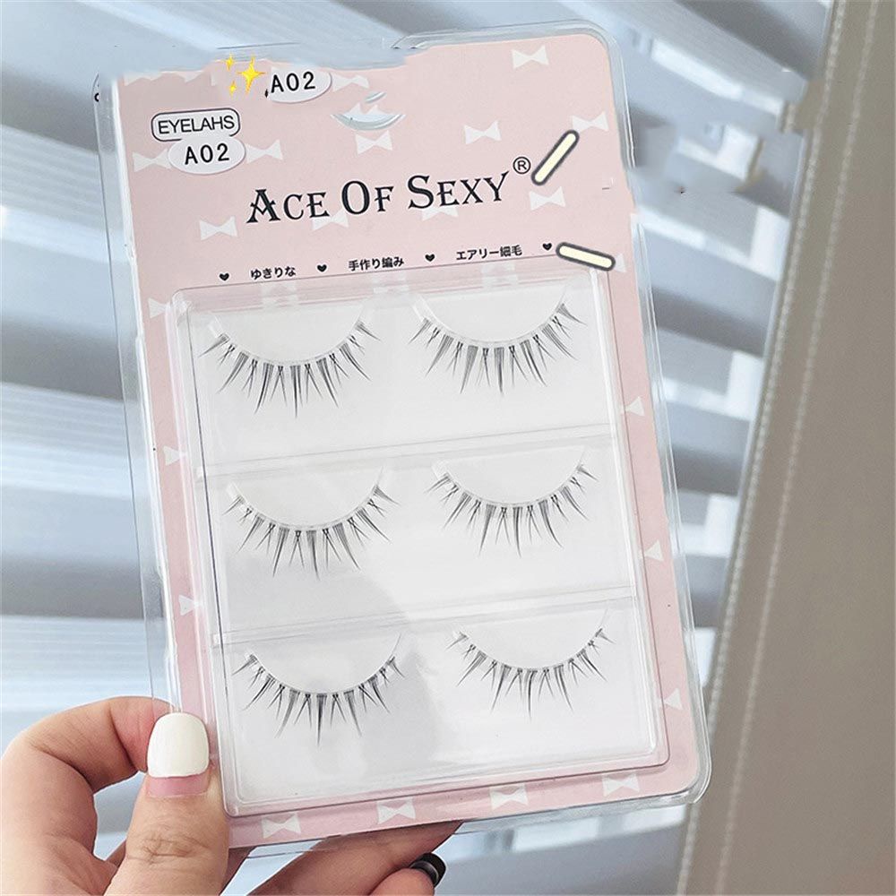 Set 3 Cặp Lông Mi Giả Dài Tự Nhiên Tái Sử Dụng Nhiều Lần Thời Trang Nhật Bản