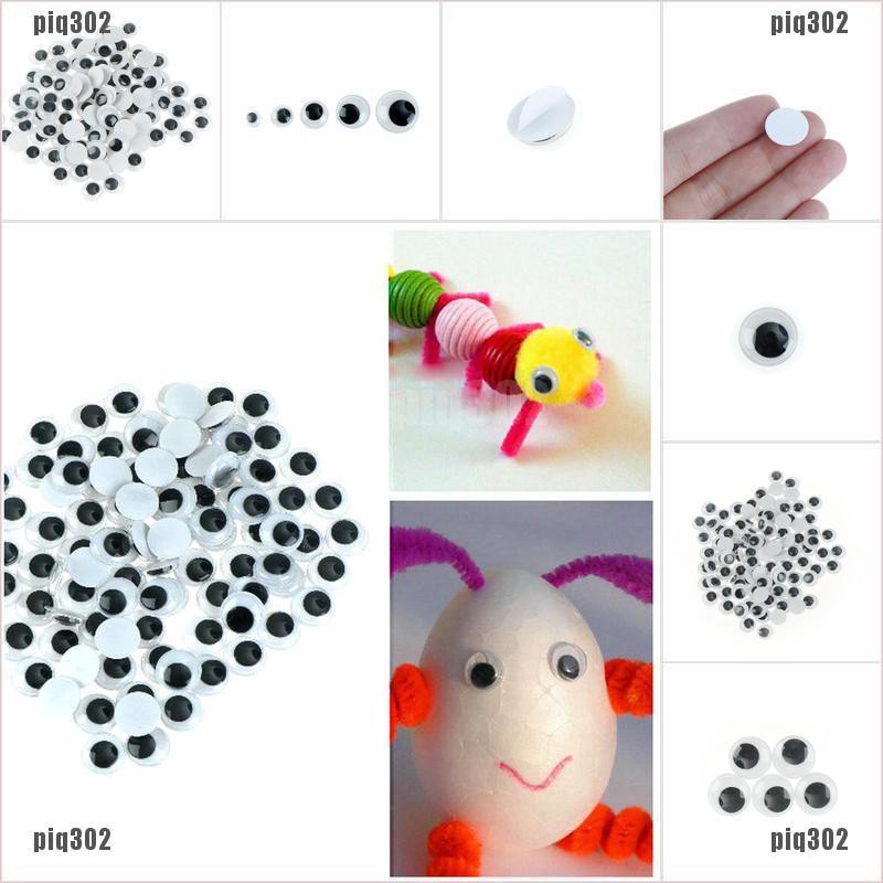 Set 100 mắt nhựa 6-15mm tự dính cho búp bê/ thú nhồi bông diy