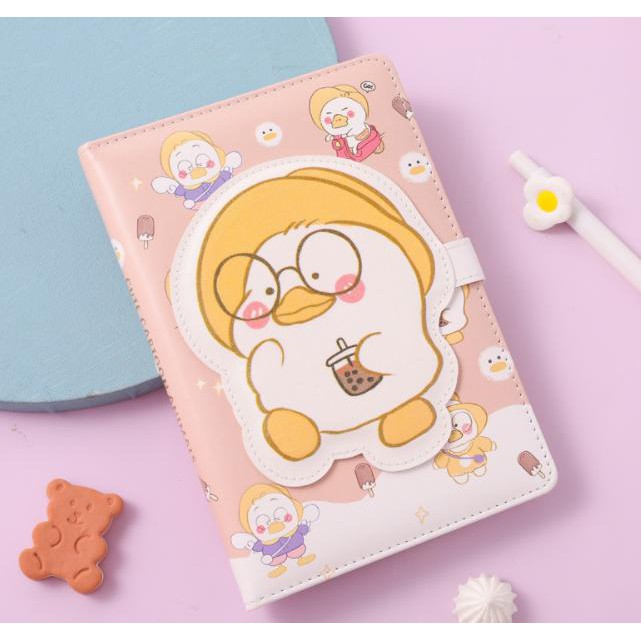 Sổ tay hoạt hình in nổi đính kim sa - Sổ tay cute, size A5 (32k) - Tặng kèm sticker