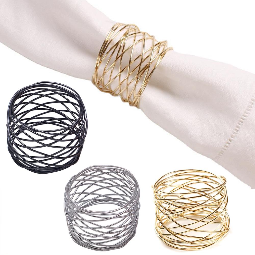 HARRIETT Vòng Giữ Khăn Ăn Bằng Kim Loại Hình Chữ Thập 4cm Cho Tiệc Cưới