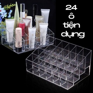 [24 Ô TIỆN DỤNG] Kệ Đựng Son Môi 24 Ô Tiện Dụng