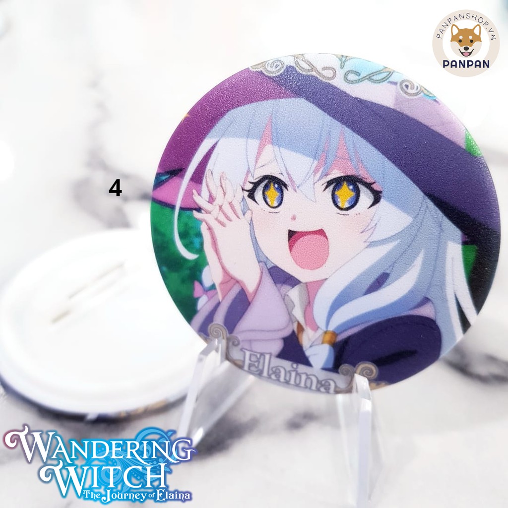 Huy Hiệu Majo no Tabitabi Elaina / Wandering Witch 4 mẫu(6CM)