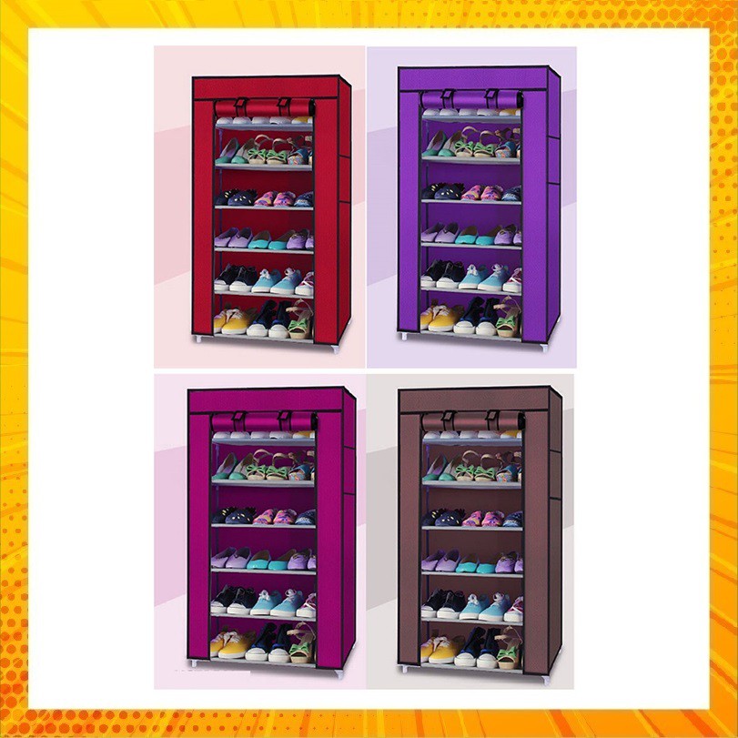 TỦ ĐỰNG GIẦY 6 NGĂN BẰNG VẢI