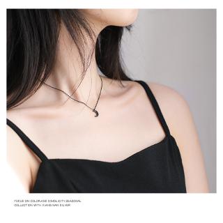 🍬🍬Dây chuyền bạc 925 mặt trăng đen
