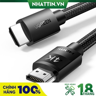 Cáp HDMI 2.0 dài 1M 2M 3M bọc nylon hỗ trợ độ phân giải 4K@60Hz Ugreen cao cấp