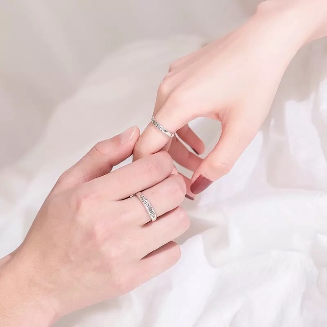Nhẫn Cặp cho nan nữ chạm thần chú Om mani padme hum