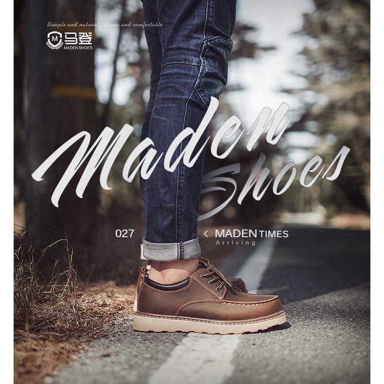 Giày Bốt Da Phong Cách Anh Thời Trang Cho Nam