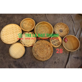 Tranh bằng mẹt tre, xửng hấp, rổ, rá thúng treo tường phong cách vintage dùng trang trí nội thất