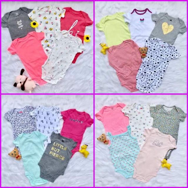 {Set 5c} Set bodysuit bé gái từ 0m-->24m