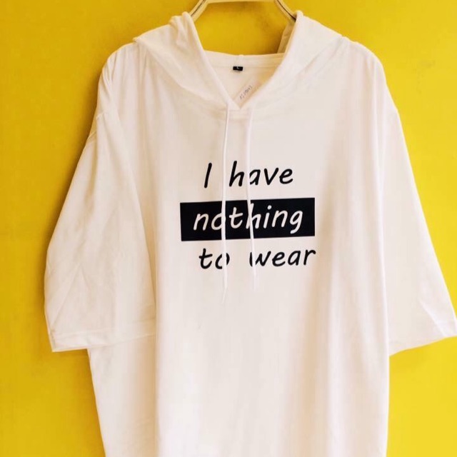 Áo hoodie tay lỡ nothing
