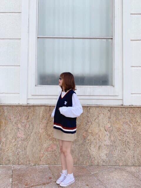 Áo gile thêu mèo len Quảng Châu (hình thật/sẵn) | BigBuy360 - bigbuy360.vn