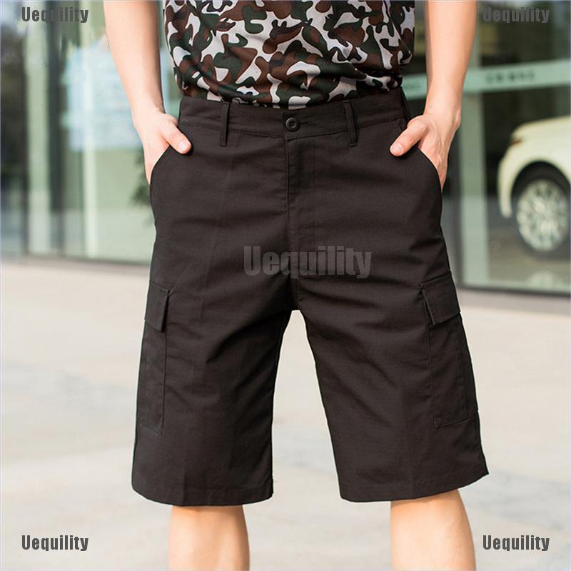 [Uequility] Men CP ACU Camouflage Casual Short Pants Cargo Waterproof Milltary Trousers