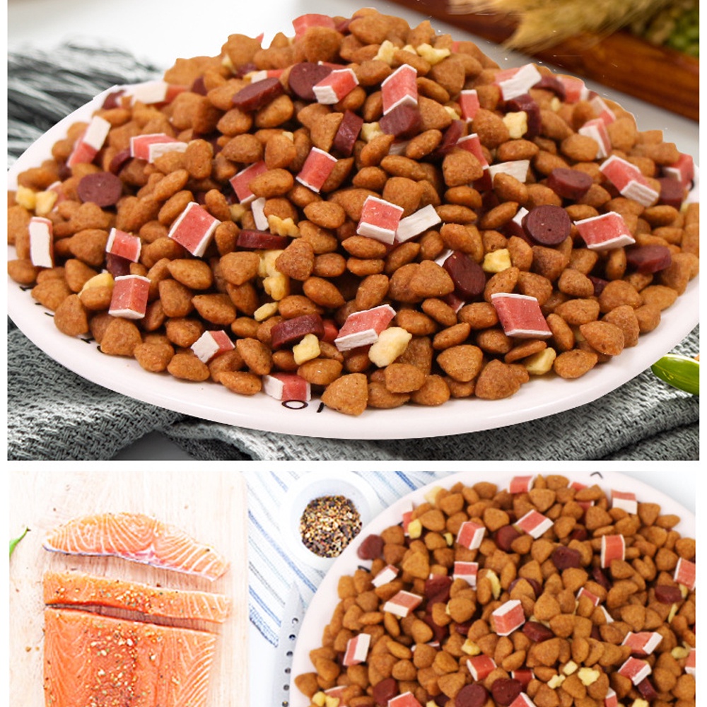 Hạt thức ăn cún cưng Captain 2 loại  trộn lẫn thịt bò, phô mai, cá hồi, rau củ