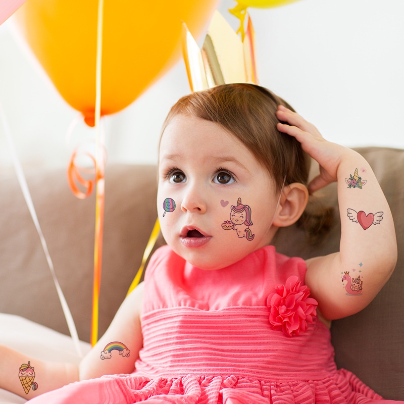 Hình Xăm Dán Bán Vĩnh Viễn Họa Tiết Công Chúa Khủng Long Hoạt Hình Dễ Thương Cho Trẻ Em