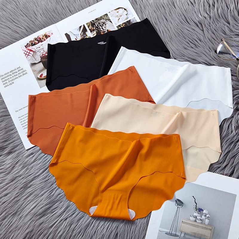 Quần Lót Nữ Lượn Sóng - Quần Lót Su Trơn Không Đường May Chất Mát Không Cộm AMYBRA LA09