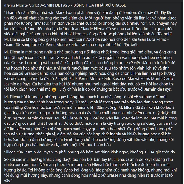 Bi K Shop - Nước hoa Jasmin De Pay.s Perris Monte Carlo