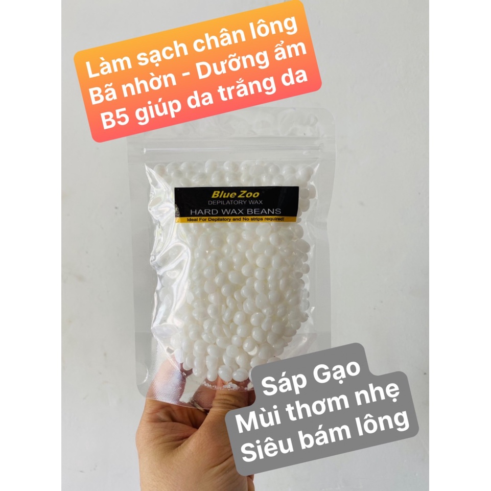 Sáp wax lông Hard wax bean Bluezoo Gạo Sáng da dưỡng trắng Da nhạy cảm