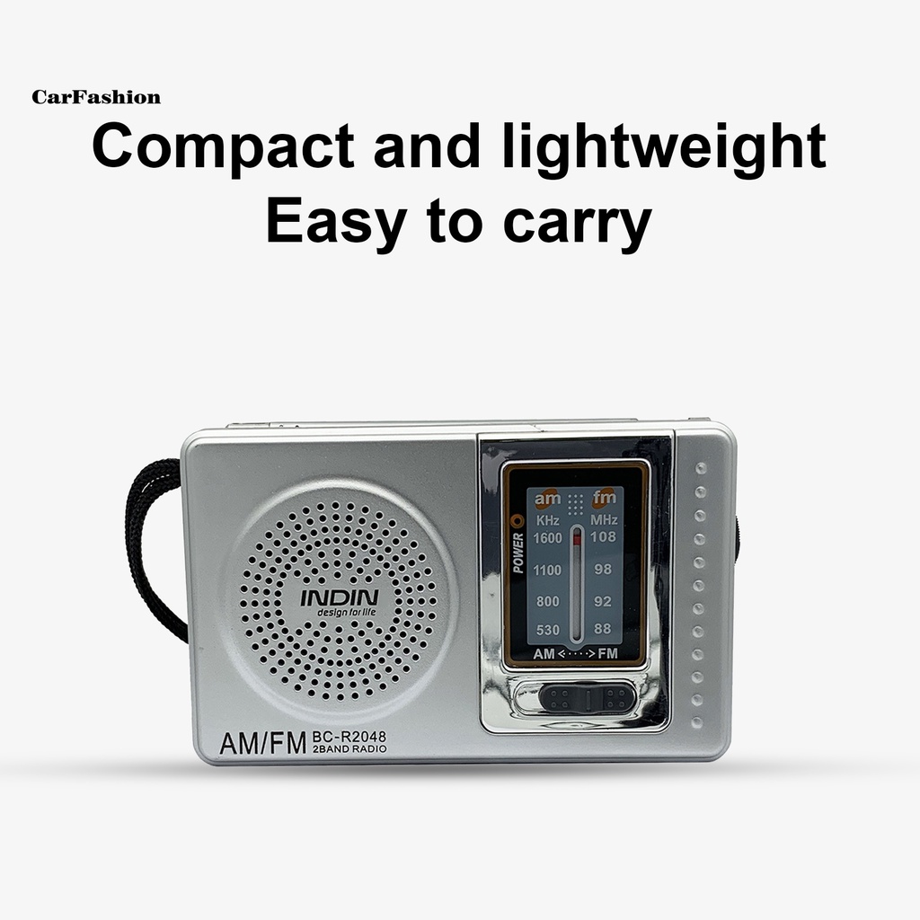 Đài FM mini có loa tích hợp chạy pin cho người lớn tuổi