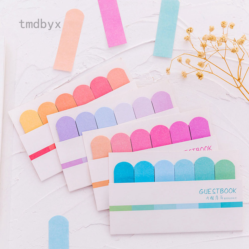 Tmdbyx 1pcTập Giấy Ghi Chú 6 Màu Sáng Tạo