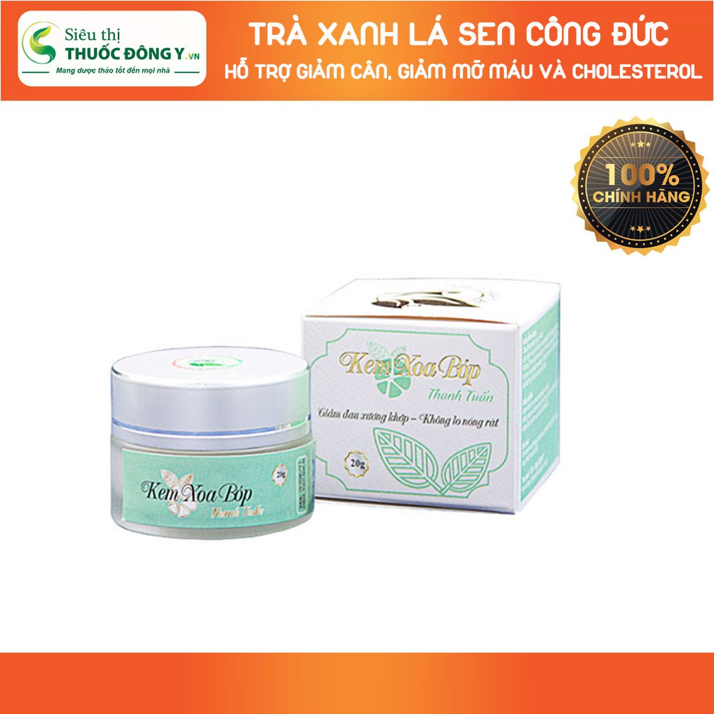 Combo 2 hộp kem Xoa Bóp Thanh Tuấn giúp giảm đau nhức xương khớp, không lo nóng rát