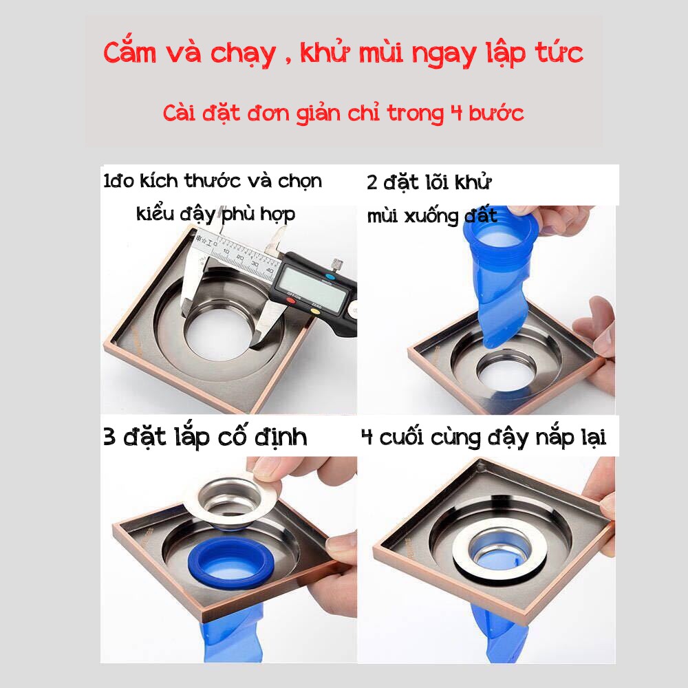 Nắp đậy cống , bộ ống chặn mùi hôi thối chống vi khuẩn từ cống TIME HOME