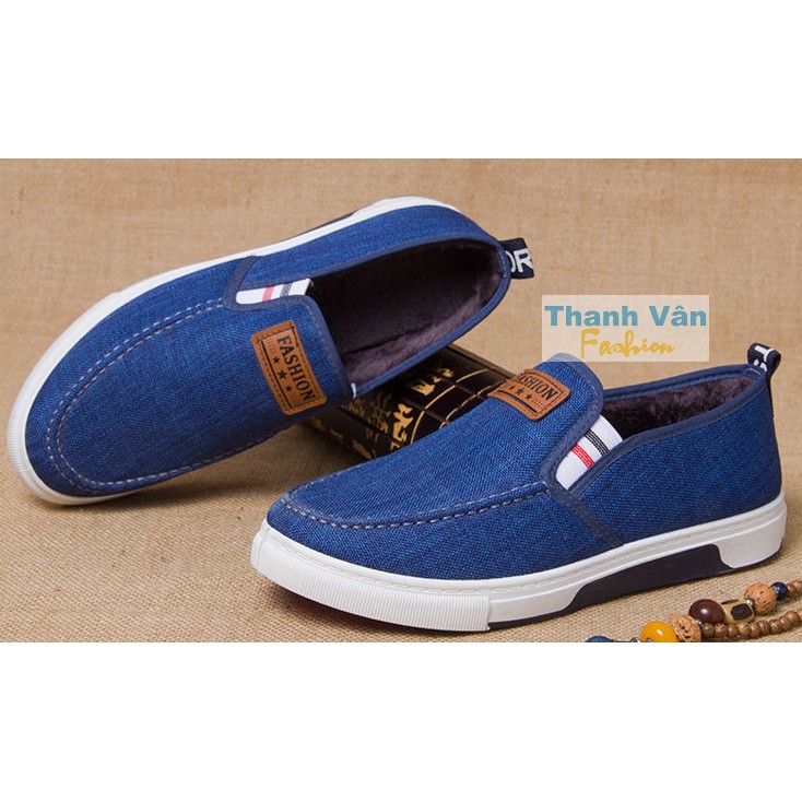 Giày lười vải dành cho nam, size từ 39-44 (xanh) | BigBuy360 - bigbuy360.vn
