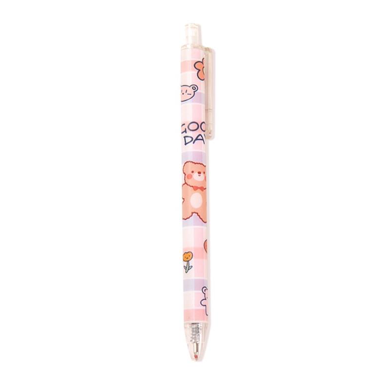 Bút Bi Nước Cute Mực Đen Siêu Đẹp Dạng Bấm In Họa Tiết Dễ Thương 0.5mm