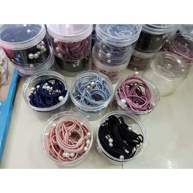 Set 12 Chun - Thun Buộc Tóc Xin Xắn Cho Nữ Siêu Dai Bền Đẹp Xinh Xắn Phong Cách Hàn Quốc QueenStore