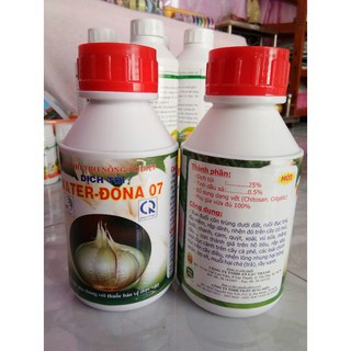 WATER ĐONA 07 Dịch tỏi chai 500ml - Trừ các loại sâu rầy trên cây trồng (WATER DONA)