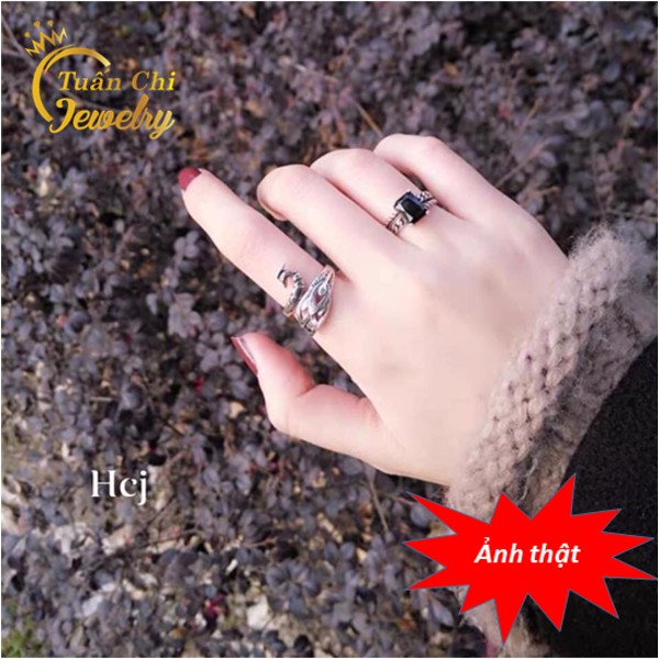 Nhẫn Bạc Nữ FREESHIP Nhẫn Nữ Đẹp Hình Con Công Sang Trọng, Cá Tính, Kiểu Dáng Hở Phù Hợp Mọi Size Tay