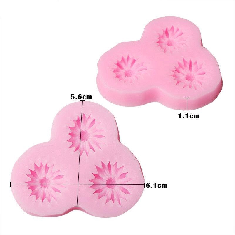 Khuôn Silicone tạo hình hoa cúc 3D trang trí bánh DIY