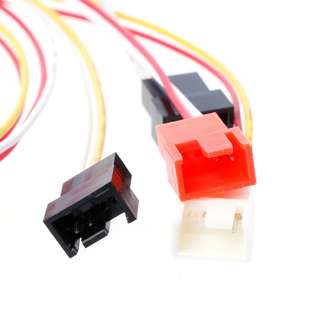 Dây cáp nguồn chuyển đổi 4-Pin IDE Molex sang 6 cổng gắn quạt tản nhiệt 2-Pin cho PC tiện dụng