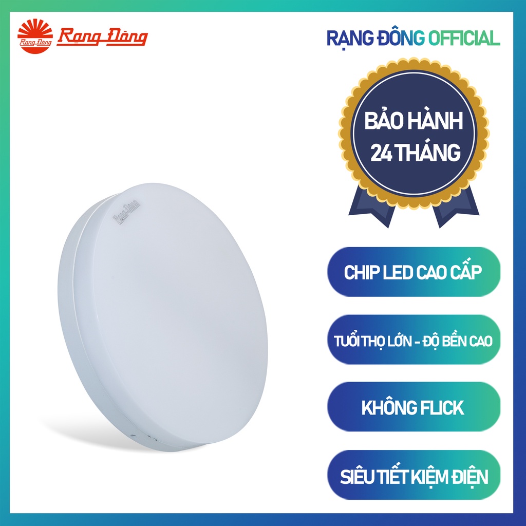 Đèn LED Ốp trần Tròn 15W Đổi màu Rạng Đông LN12 ĐM 170/15W
