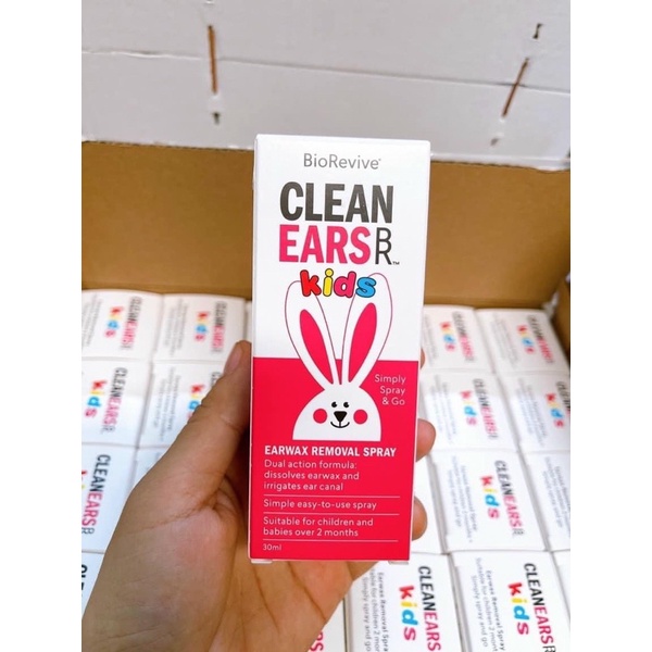 Xịt làm mềm và tan ráy cho bé từ 2 tháng tuổi Clean Ears Kids