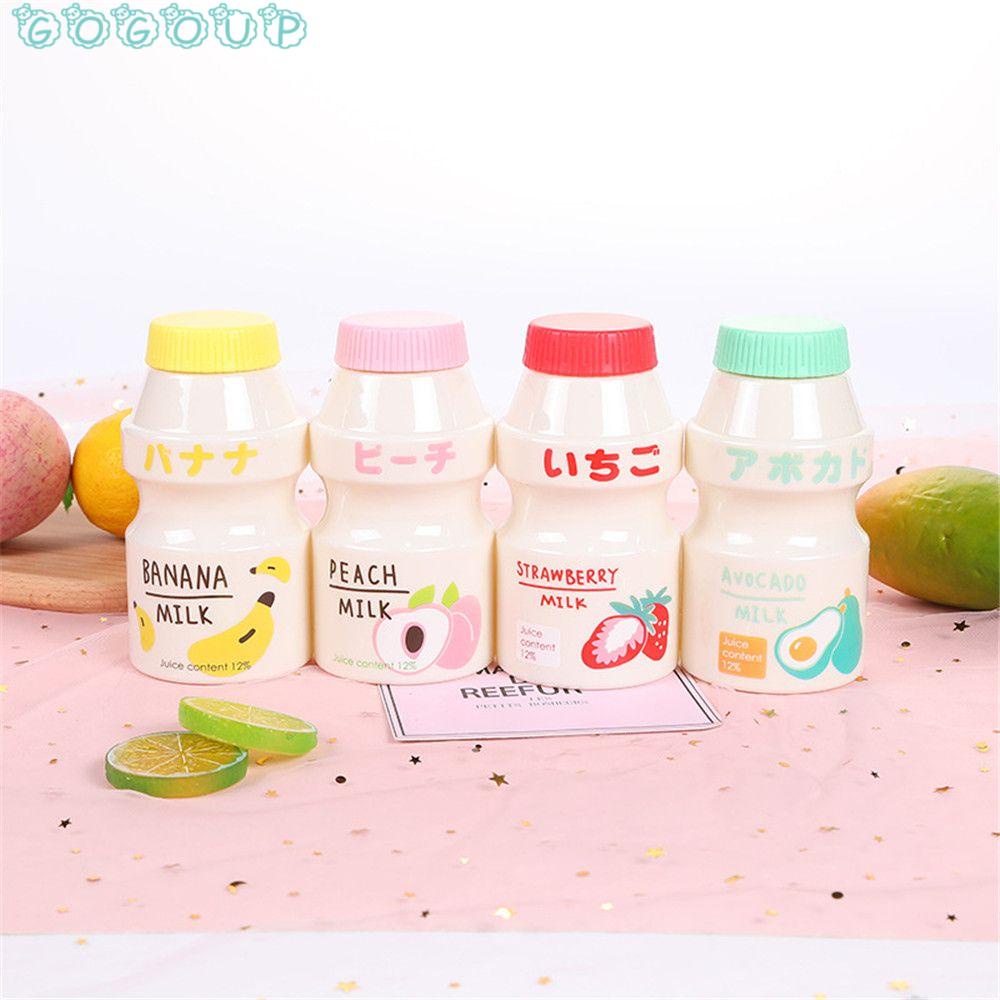 Bình Lắc Pha Trà Bằng Nhựa Không BPA Hình Chai Yakult Hoạt Hình Đáng Yêu Thời Trang Du Lịch Ngoài Trời