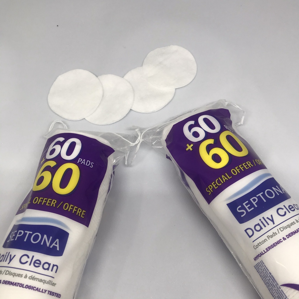 [Mã SRJULY1619 giảm 15K đơn 50K] [Mã SRJULY1215 giảm 20K đơn 50K] COMBO 2 Bông Tẩy Trang Septona Pháp 3 Lớp 120 Miếng | BigBuy360 - bigbuy360.vn