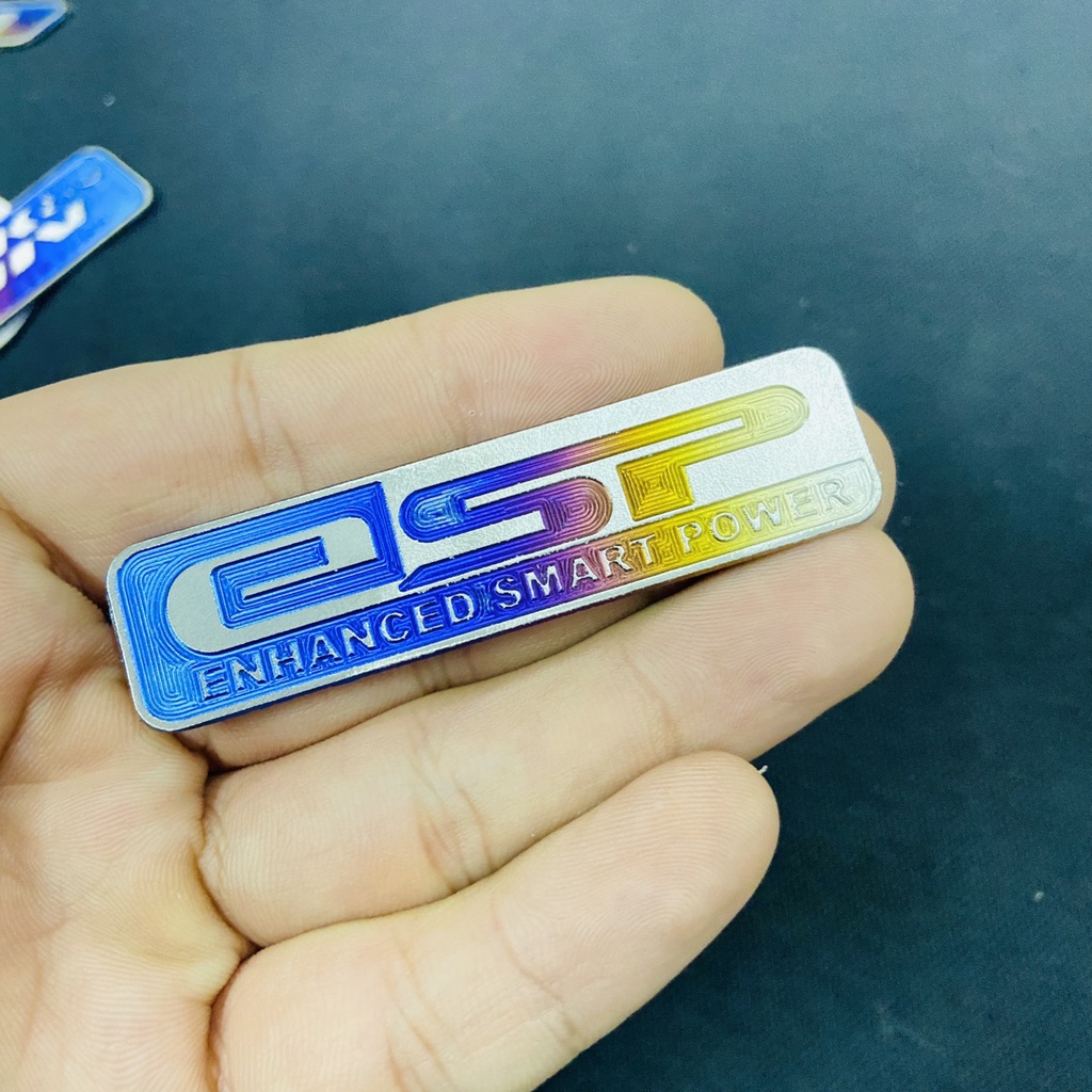 Combo tem titan dán NẮP NƯỚC và logo ESP dán pô e các dòng xe Vario, Click, Vision, AB