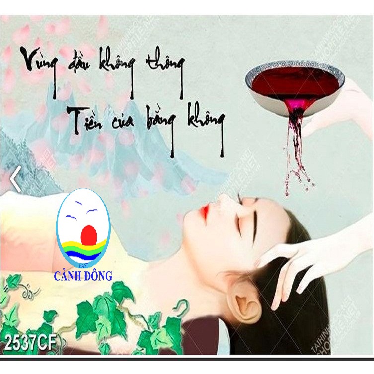 Decal dán tường spa gội đầu massage dưỡng sinh size lớn in trên nhiều chất liệu - sẵn keo dán dễ