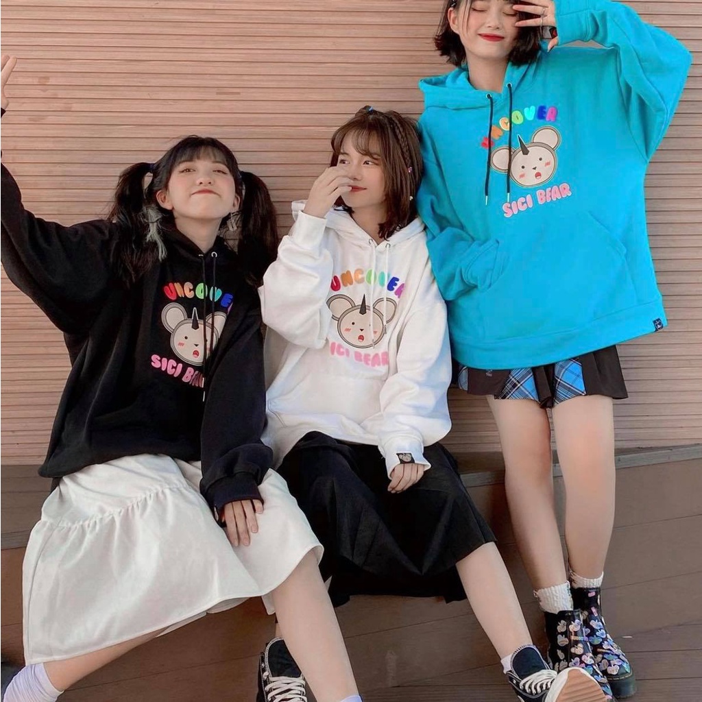 Áo hoodie Uncover Sici 7 màu mới Full Tag form rộng nam nữ unisex - Gin Store v