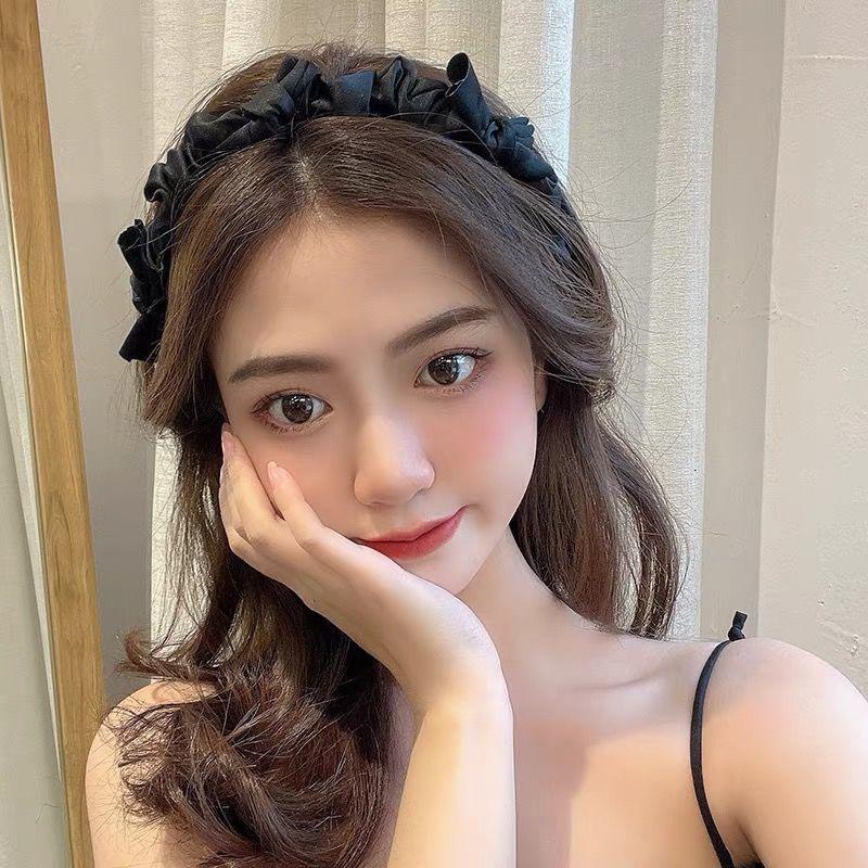 Băng đô lụa satin thắt nơ phong cách Retro Pháp - Mely T1-58