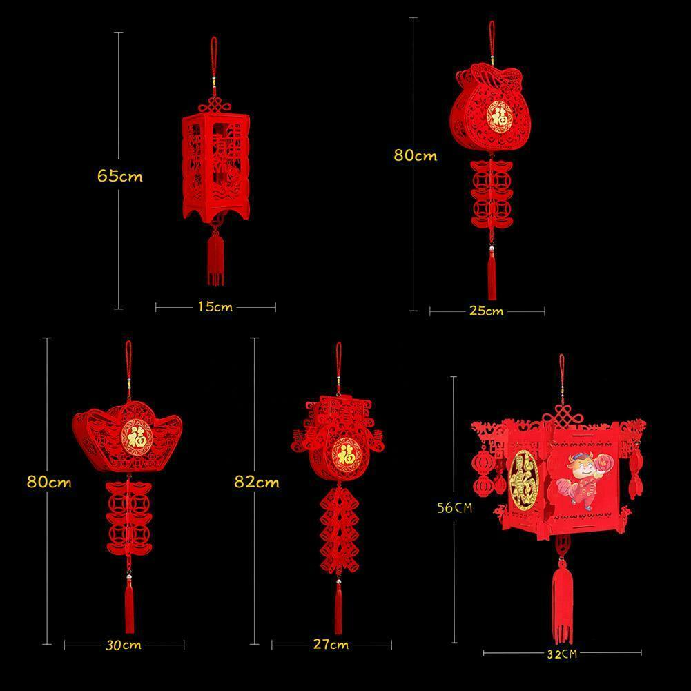 Lồng Đèn Giấy Đỏ Phong Cách Trung Hoa Kích Thước 5x7